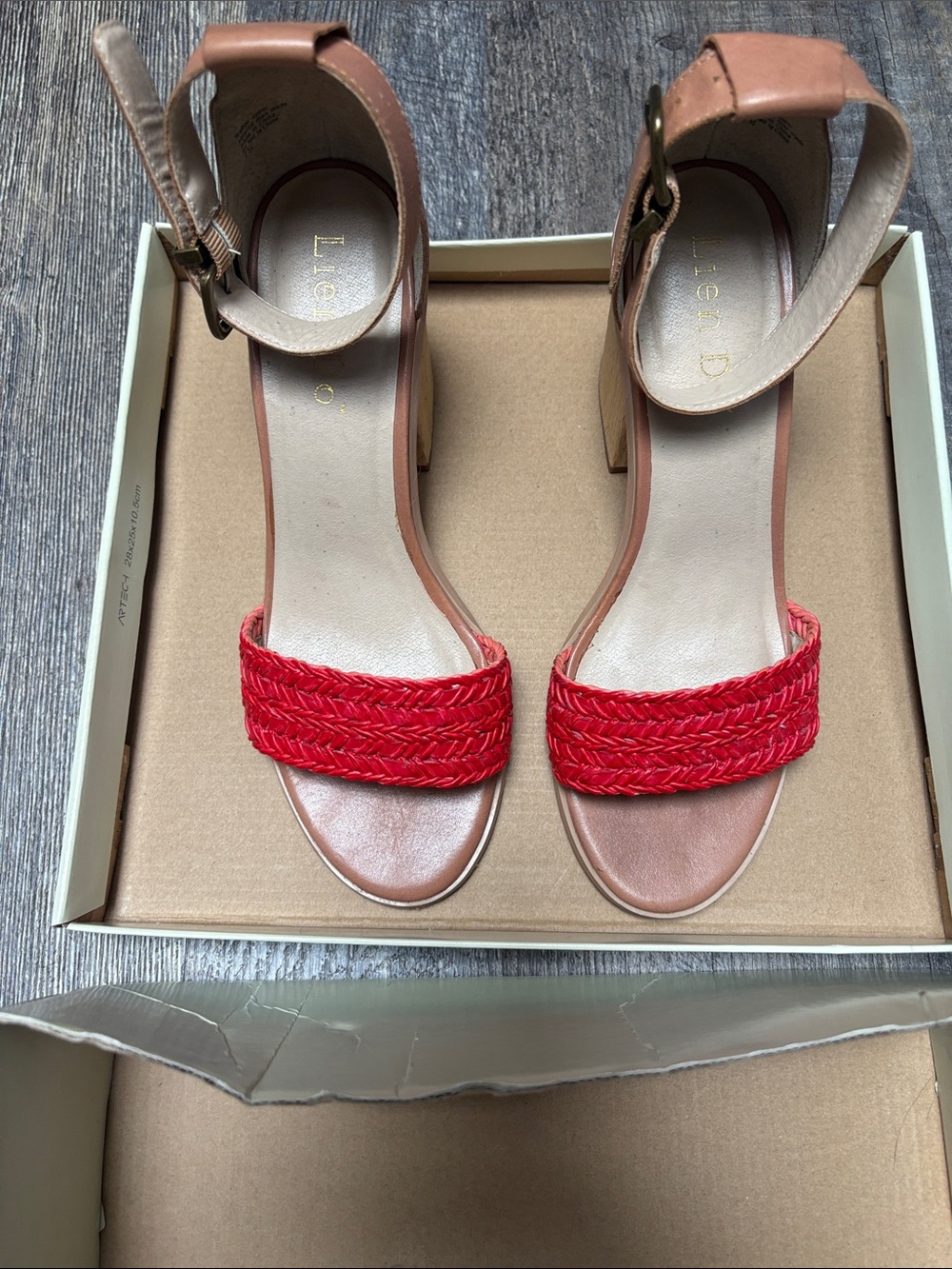 Anthropologie Wooden Heel Sandals